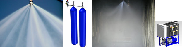 spegnimento incendio - water mist - acqua nebulizzata ad alta pressione